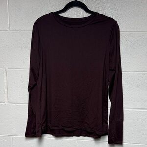 Zella Women's Long Sleeve Top - Deep Burgundy